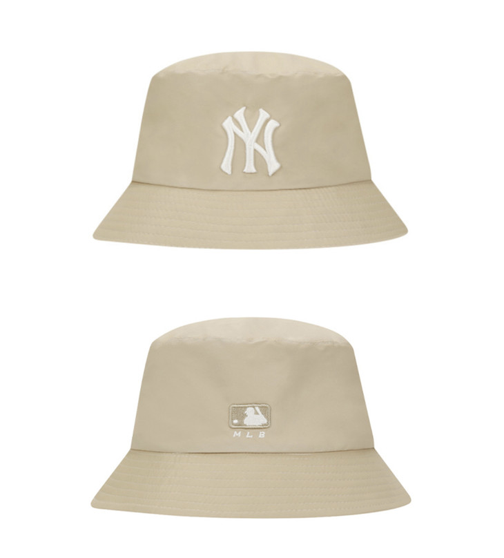 国现l mlb双面满标老花渔夫帽纯黑色卡其色大标la/ny