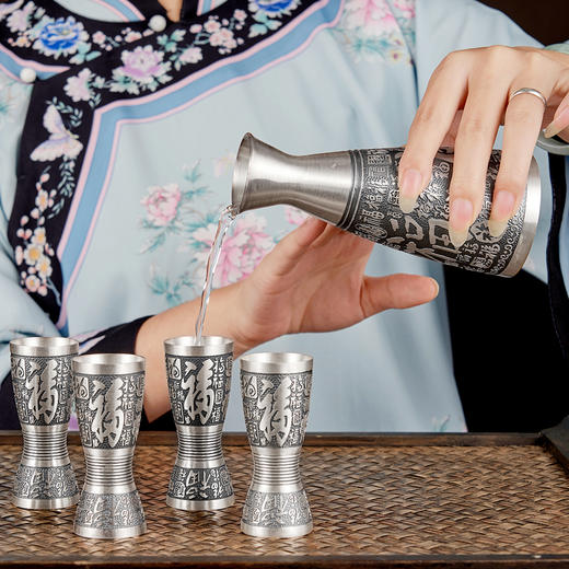 【百福骈臻】纯银酒具套装-BXYL00402262011 商品图4