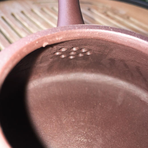 宜兴正宗原矿紫泥心经刻绘石瓢手工紫砂壶170cc 商品图4