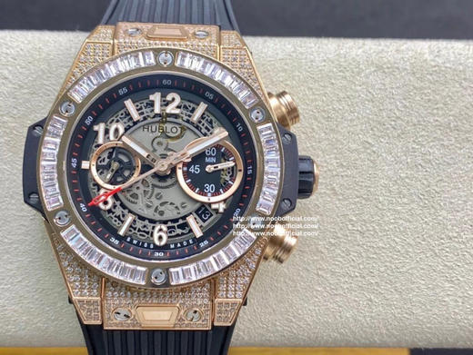 HB 经典宇舶HUBLOT —BigBang大爆炸计时码表
❶表壳采用高密度精钢增加机械厚重，搭配真正的陶瓷圈口（非市面电镀黑）设计感爆炸 商品图0
