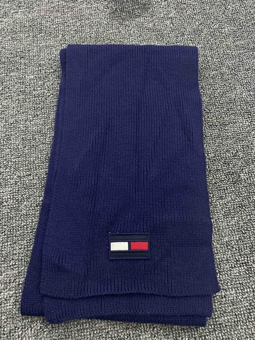 Tommy深蓝色围巾 男女同款 纯色百搭 商品图4