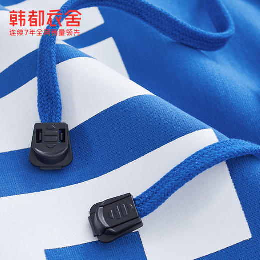 韩都衣舍2021春季新款女装连帽印花短款长袖街头甜酷卫衣TK01044 商品图2