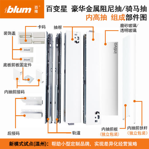 百变星内抽屉【适用于18mm柜体侧板】【豪华阻尼抽/骑马抽系列】 商品图2