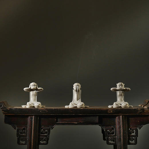 龙德堂陶艺 《克己复礼 三不猴》紫砂禅意雕塑 (库存询客服) 商品图4