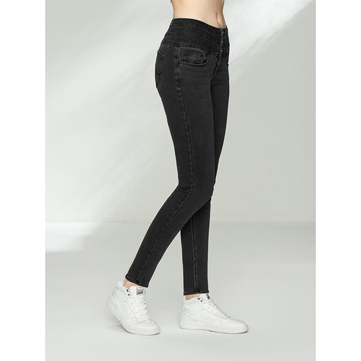 LEE  春夏新品优形丹宁419紧身深灰女牛仔裤L124195TRAUB 商品图2