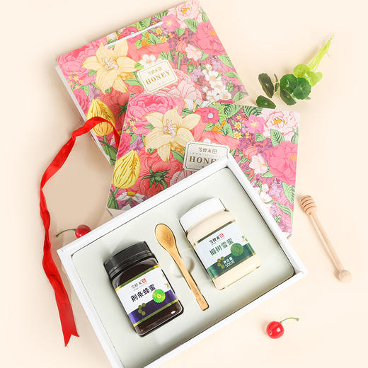 【年货礼盒】等蜂来繁花礼盒，蜂蜜礼盒（椴树雪蜜+荆条蜂蜜） 商品图2
