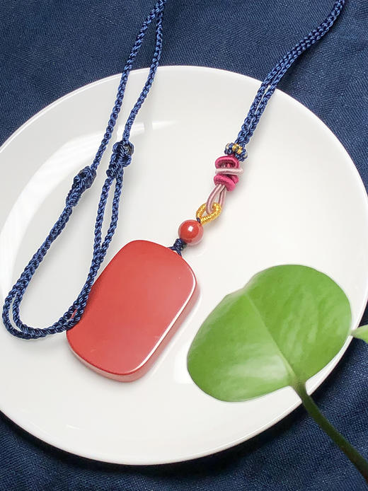 蓝绳长短可调帝王砂平安无事牌吊坠011 饰品美物 商品图5