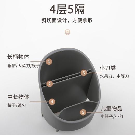 【厨房沥水置物架】塑料沥水筷子桶家用创意筷笼厨房用品收纳架餐饮用具 商品图8