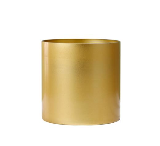 欧式简约金色直筒玻璃花瓶--镀金玻璃福桶 商品图4