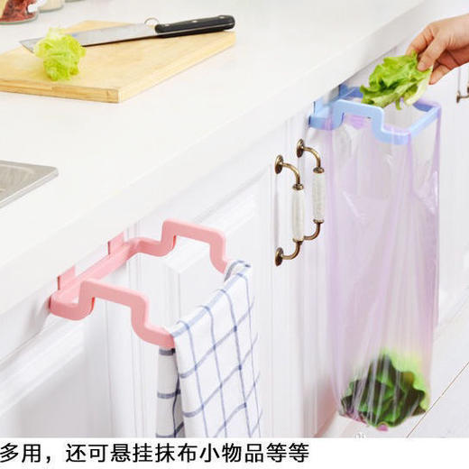 【厨房门背式手提垃圾袋支架】门后抹布挂架厨房门挂式支架收纳整理 商品图6