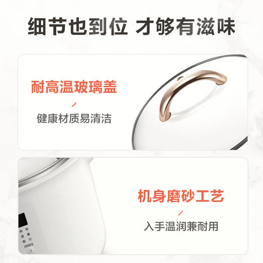 美的（Midea）电炖盅电炖锅陶瓷燕窝隔水炖盅多功能煮粥煲汤锅1.6L白瓷3胆 MD-DZ16E102 商品图7