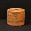 藤编 E12圆柱花梨七饼盒 茶叶茶桶罐 茶仓 收纳盒普洱茶礼盒茶叶罐 商品缩略图1