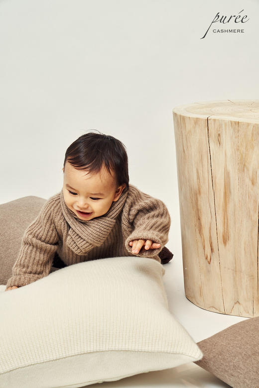 #2018 「BABY FISHERMEN DUO」100% CASHMERE 宝宝渔夫针织衫+小围巾套装 商品图2