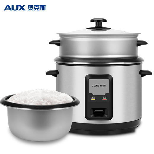 奥克斯（AUX）电饭煲3L电饭锅 直身式带蒸笼 操作简单 家用小电饭锅WZA-0302 商品图1