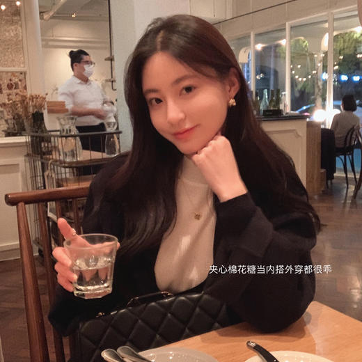 【金蘑菇菇 夹心棉花糖】藏住小肚子实穿显瘦假两件针织衫上衣女 商品图3