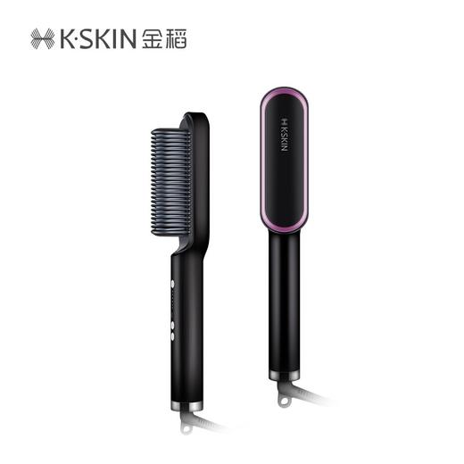 金稻（K-SKIN）直发梳 卷发棒 卷直发器 卷直两用 直发梳夹板 美发护发梳子  造型梳 KD380黑红 商品图6