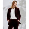 EITIE爱特爱春季新款洋气复古翻领收腰显瘦丝绒西装外套女6303007 商品缩略图8