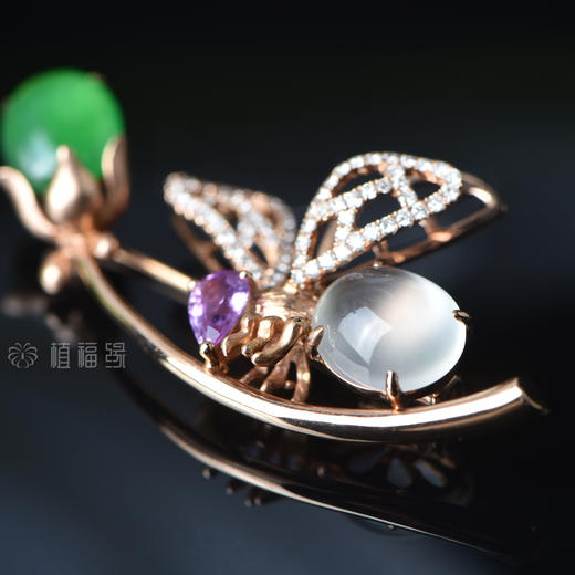 【甜蜜】翡翠蜜蜂胸针-XZ2012223 商品图0