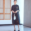 2020春夏中式国风复古文艺桑蚕丝香云纱连衣裙女捌YU0032捌 商品缩略图9