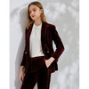 EITIE爱特爱春季新款洋气复古翻领收腰显瘦丝绒西装外套女6303007 商品缩略图7