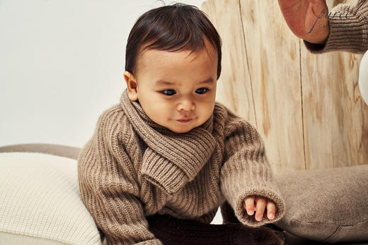 #2018 「BABY FISHERMEN DUO」100% CASHMERE 宝宝渔夫针织衫+小围巾套装 商品图9