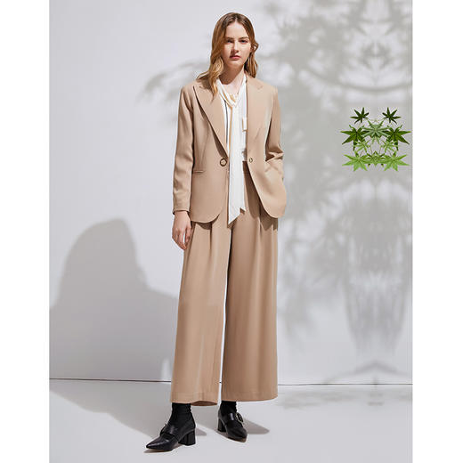 EITIE爱特爱春季新款时尚通勤翻领收腰一粒扣显瘦西装外套女6303008 商品图1