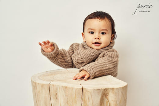 #2018 「BABY FISHERMEN DUO」100% CASHMERE 宝宝渔夫针织衫+小围巾套装 商品图1