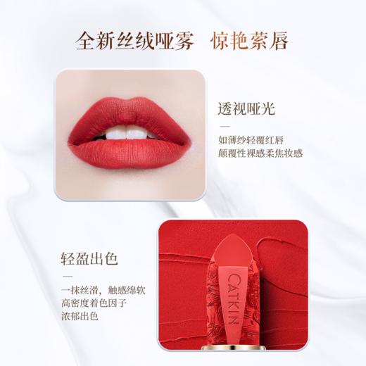 【卡婷 浮生大梦雕花情诗口红套装  下单后72小时内发货】丝绒 哑光 显白 奶茶色 中国风 小众唇膏 商品图2