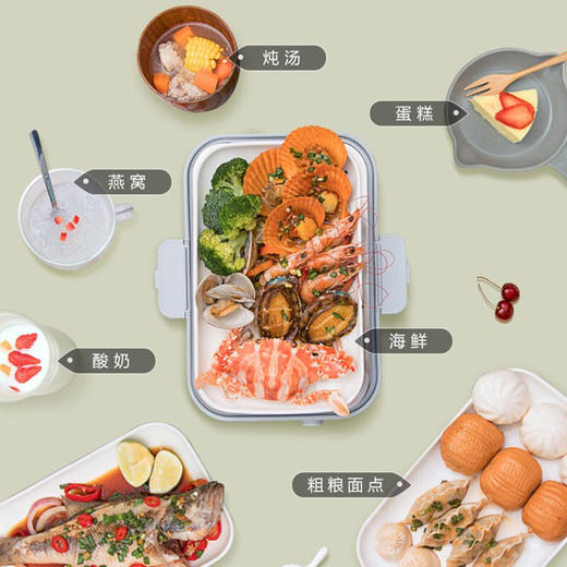 【北鼎】北鼎（Buydeem）蒸炖锅单层G56全配版（含炖盅套件）浅衫绿 商品图11