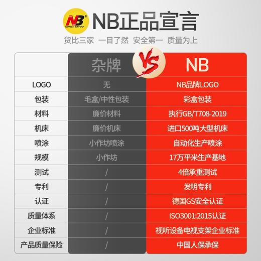 NB P6(45-75英寸)电视挂架电视壁挂架电视支架旋转伸缩架子小米荣耀智慧屏海信创维长虹等大部分电视通用 商品图2