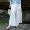 国风禅意茶服宽松休闲铜氨丝阔腿裤P-16188 。 商品缩略图1