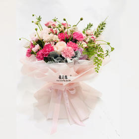 盈盈之水——粉色康乃馨花束