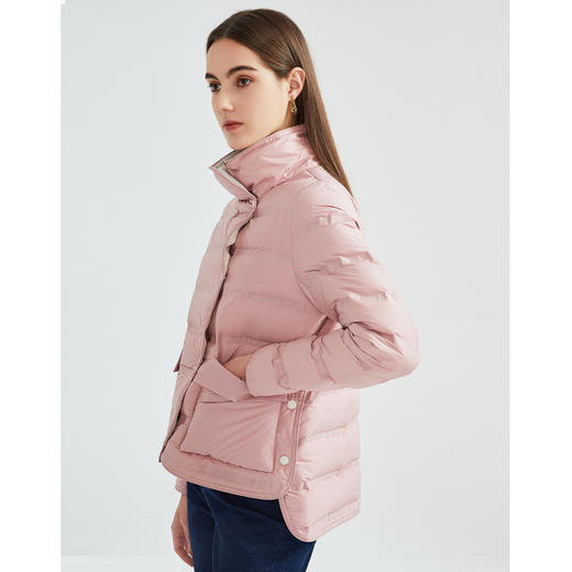 EITIE爱特爱冬季新款通勤简约短款显瘦轻薄立领保暖羽绒服女6411101 商品图2