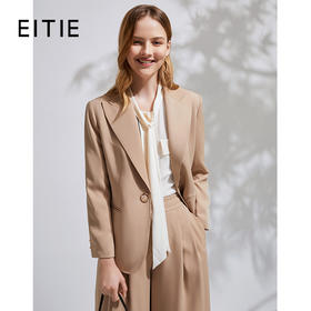 EITIE爱特爱春季新款时尚通勤翻领收腰一粒扣显瘦西装外套女6303008