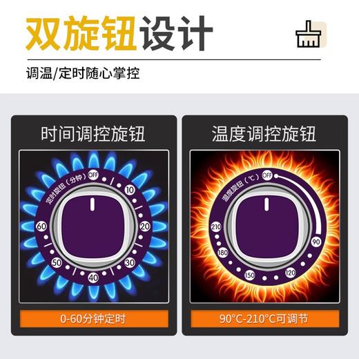 利仁（Liven）空气炸锅5L家用大容量电炸锅可视窗口多功能锅无油煎炸锅薯条机KZ-J5000B干炸锅 商品图7