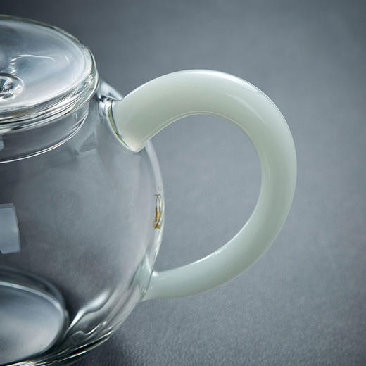  新羽 玻璃壶C-01 耐热玻璃迷你彩把小壶手工玻璃壶功夫茶过滤玻璃花茶壶 商品图3