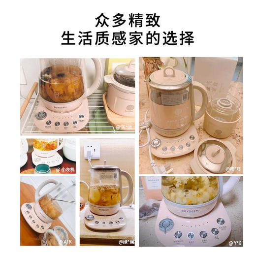【北鼎】北鼎（Buydeem）养生壶煮茶器黑茶煮炖蒸燕窝炖盅玻璃花茶壶K159T 商品图7