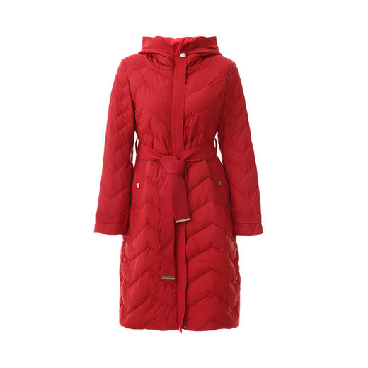 EITIE爱特爱冬季新款简约经典百搭收腰保暖连帽羽绒服外套女6411105 商品图10