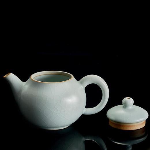  台湾丰子 天青吉祥壶 汝窑茶壶开片手工陶瓷家用功夫泡茶壶汝瓷单壶吉祥壶 商品图1