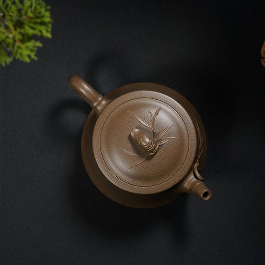 龙德堂陶艺 吴水勤《蝉竹》原矿青段 200cc 库存请咨询客服 商品图2