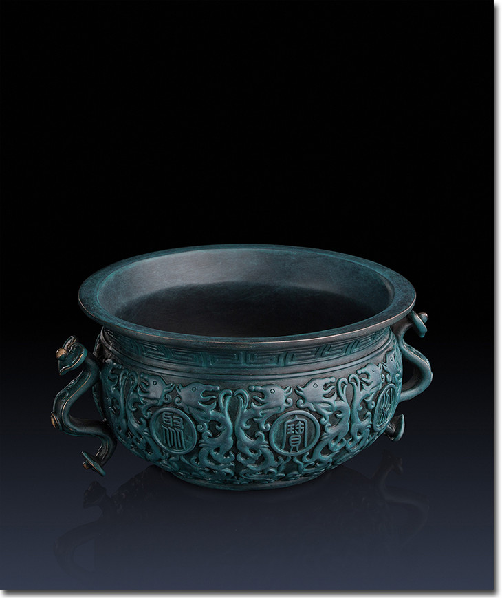 预售30天 铜师傅 全铜摆件《聚宝盆(中号)》铜工艺品 家居饰品 摆件