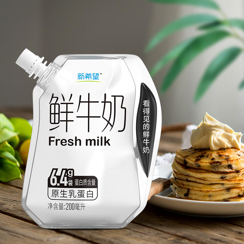 新希望(双喜)自立袋鲜牛奶200ml
