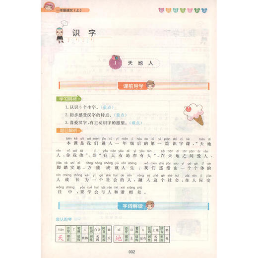 钟书金牌新版部编版教辅 新教材完全解读 语文 1年级上/一年级上 语文 小学一年级语文上学期 第一学期  新课标 钟书正版 商品图3