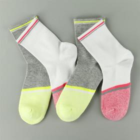 【49元6双】女丨女士中筒运动袜半毛圈透气吸汗舒适运动保护四季女袜【822102】