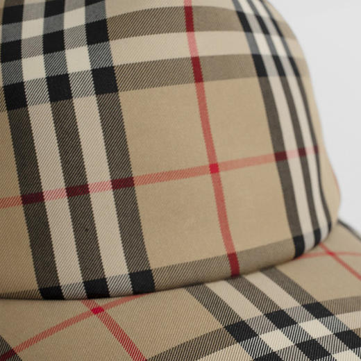 BURBERRY 巴宝莉 女士徽标贴花复古格纹帽 8026929 A7026 商品图3