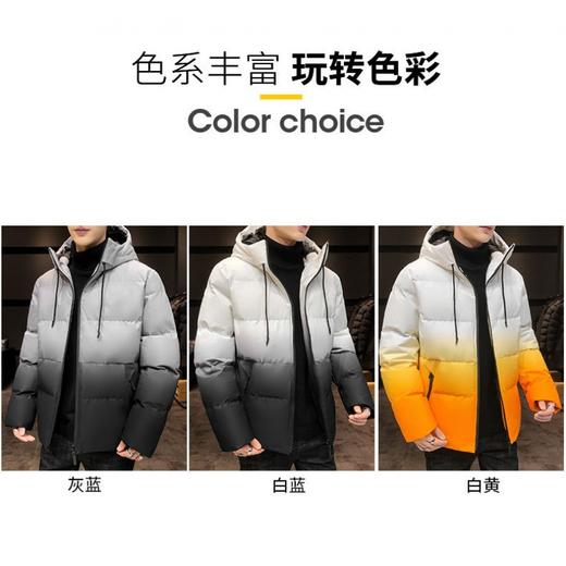 冬季加厚扎染渐变色防寒保暖外套羽绒棉服 商品图4