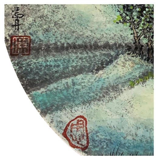 冯 丹-真迹-国画-花鸟画《山水》客厅-书房-餐厅 商品图1