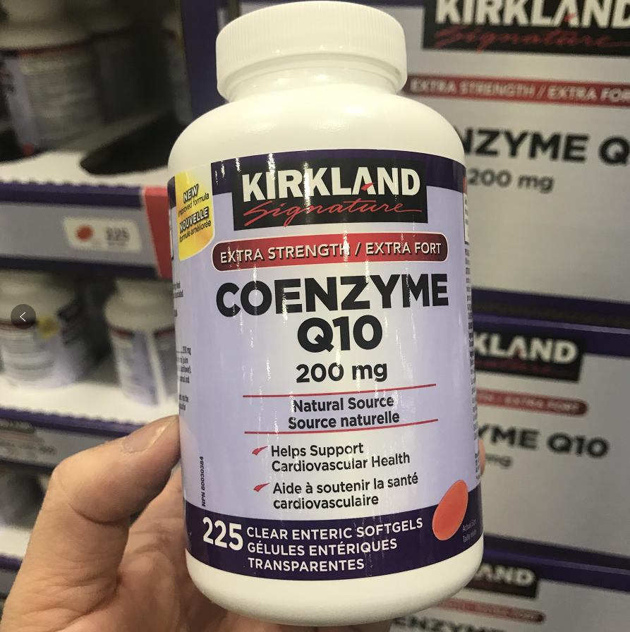 Kirkland高浓度辅酶Q10软胶囊保护心脑血管 200mg 225粒/瓶（Kirkland Coenzyme Q10 200mg 225 softgels）温哥华直邮