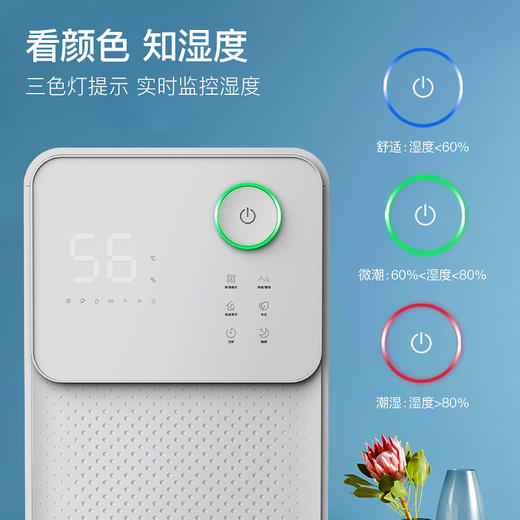 欧井（Eurgeen）除湿机/抽湿机 OJ-128E 除湿量12升/天 适用面积12-22㎡ 静音36分贝 家用卧室干衣净化吸湿器 商品图1