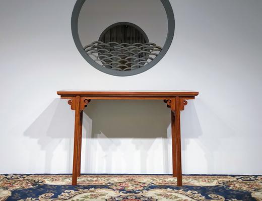 红桥红  家具严选  缅甸花梨（大果紫檀）  【云石 120 云牙如意平头案】 商品图0